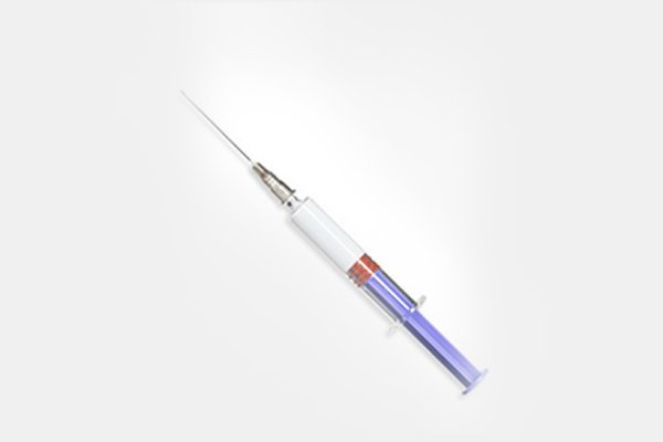 Seringa com contracetivo hormonal injetável.