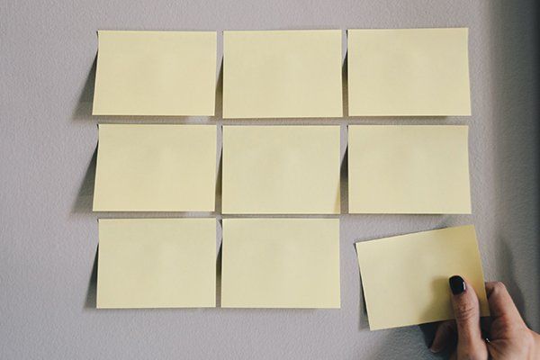 Fila de post it