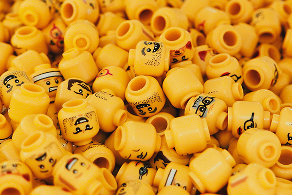 cabeças de lego
